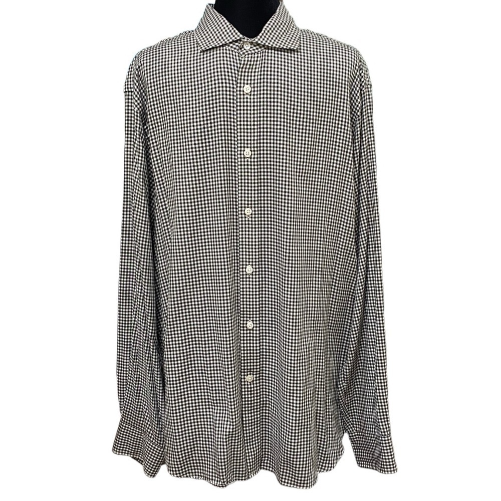 Polo Ralph Lauren Black Check Twill Shirt XL Plaid Button-Up Quiet Luxury